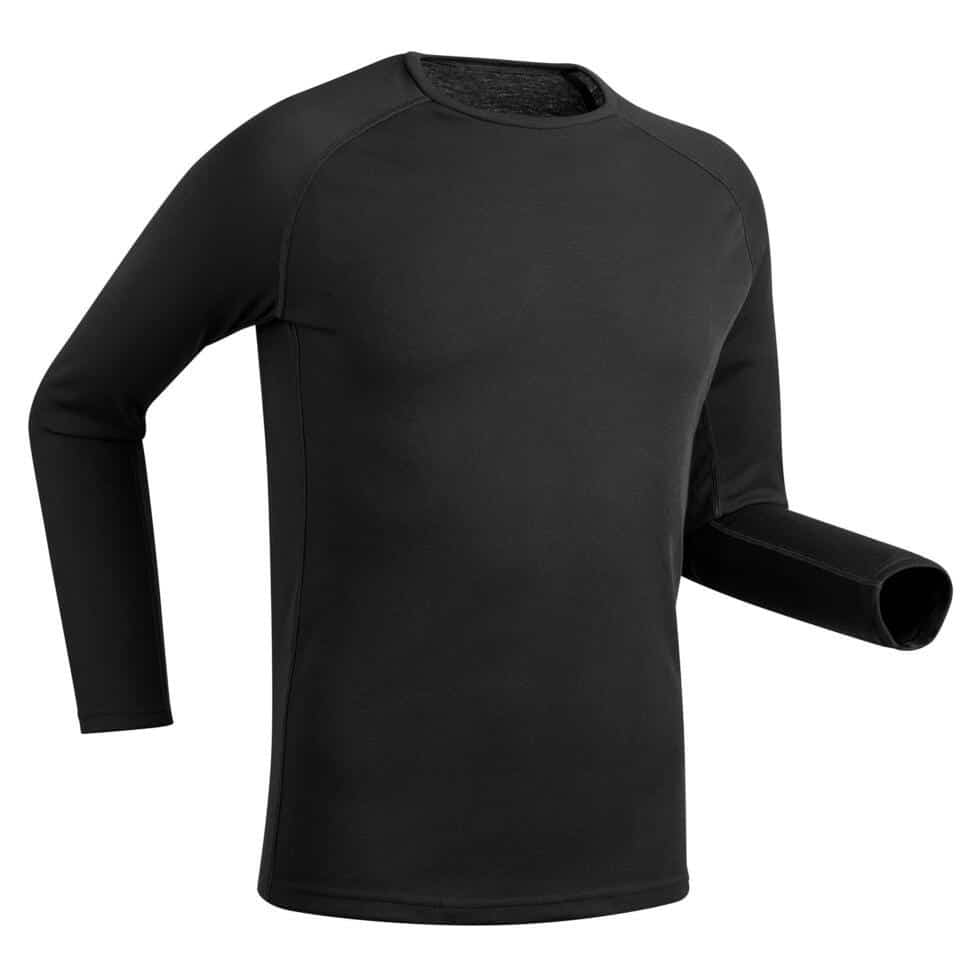 camiseta-termica-de-esqui-y-nieve-interior-wedze-100-hombre-negro