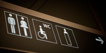 Cartel de señalización accesible para las personas con discapacidad