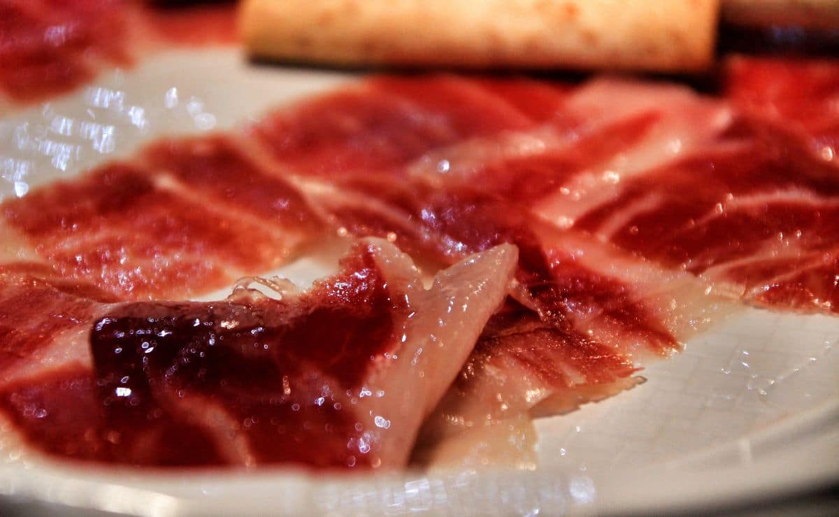 cata ciegas jamón ibérico cerdo alimento dieta tocino