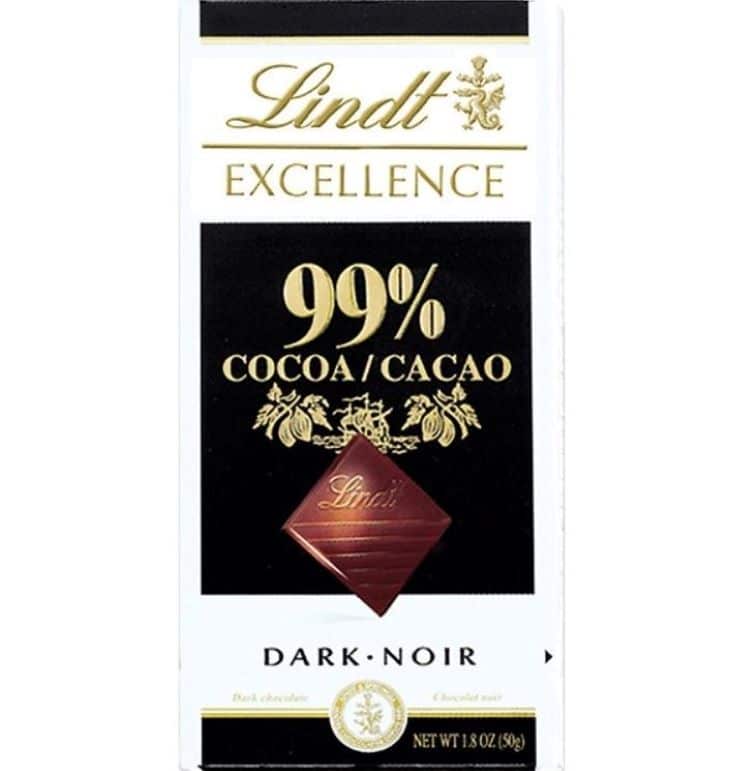 Chocolate negro Lindt 99% de El Corte Inglés