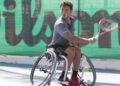 Cisco García durante un partido de tenis en silla Juegos Paralímpicos