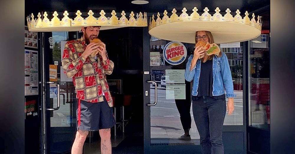 Coronas distanciamiento social Burger King