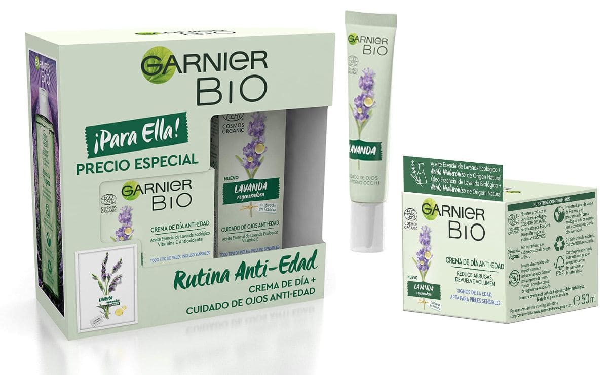 Set de cremas antiedad Garnier rebajadas en Amazon
