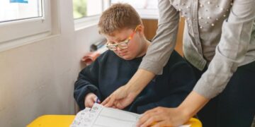 Estudiante con discapacidad que es alumno de educación especial