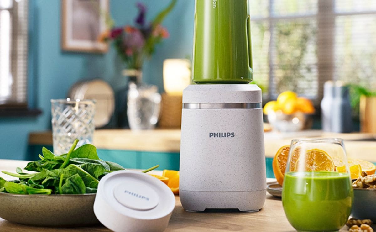 La batidora de Philips mas facil de usar con diseno elegante y sostenible y mezcla ingredientes en segundos