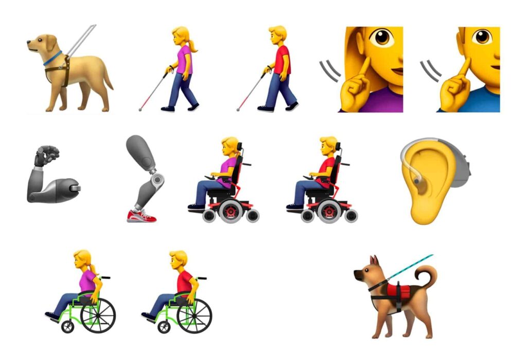 Emojis discapacidad