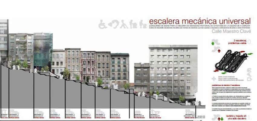 Primera Escalera Mecánica con Accesibilidad Universal en A Coruña