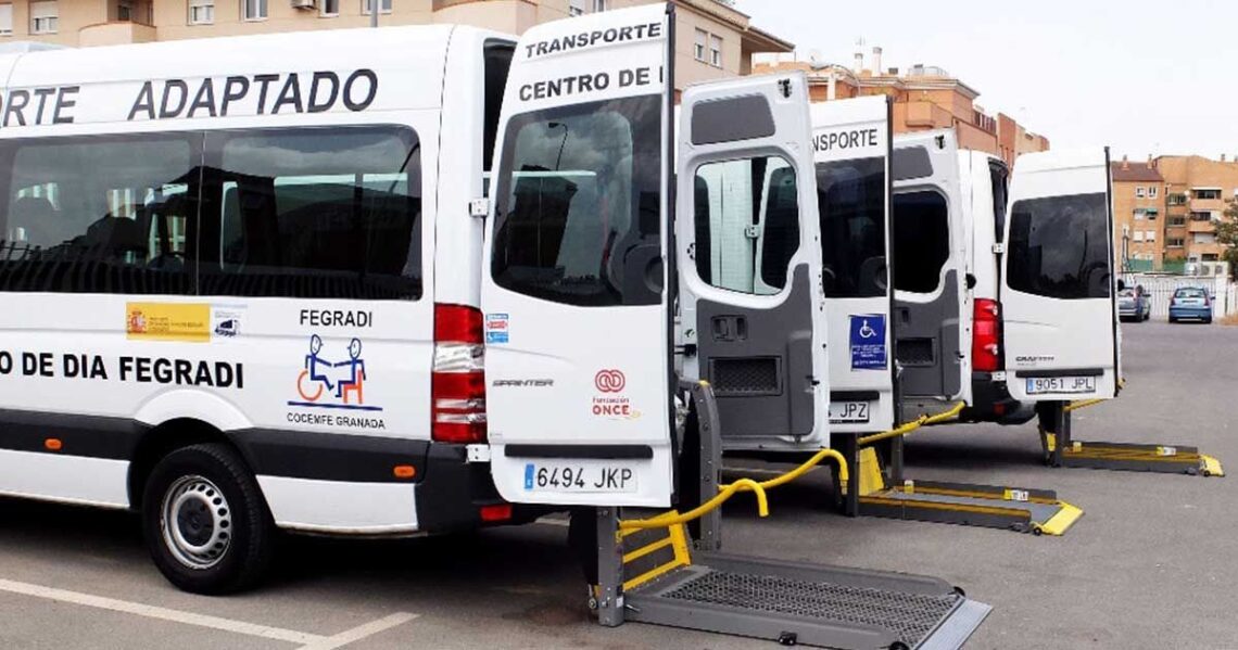 Transportes para personas con discapacidad de la Fegradi en Granada