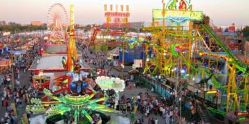 Actual imagen de la Calle Infierno de la Feria de Sevilla. Imagen: Sevilla Secreta