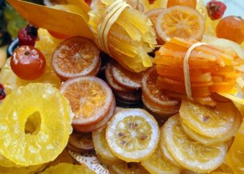 La fruta confitada puede contener hasta 81 gr. de azúcar por cada 100 gr.
