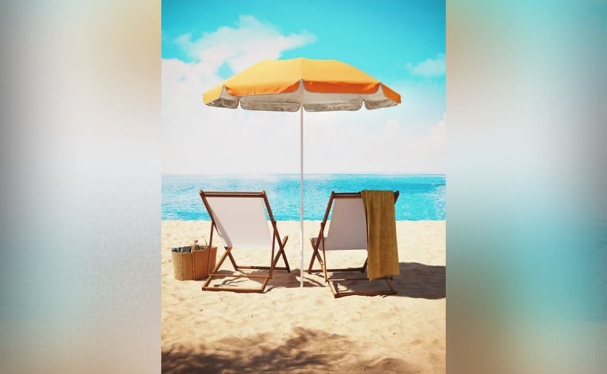 La hamaca regidor de Leroy Merlin en la playa