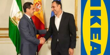 Juanma Moreno, presidente de la Junta de Andalucía, se reúne con el CEO de IKEA en España