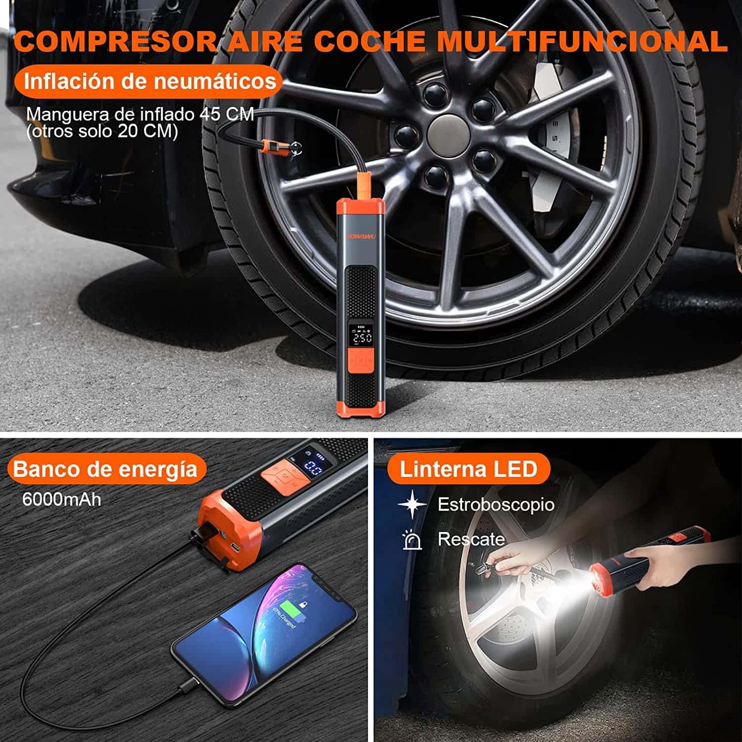 Inflador eléctrico de Amazon