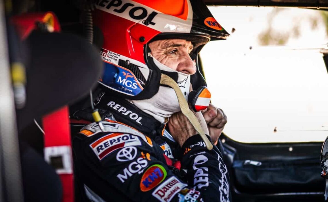 Isidre Esteve durante una prueba del Rally Dakar 2023