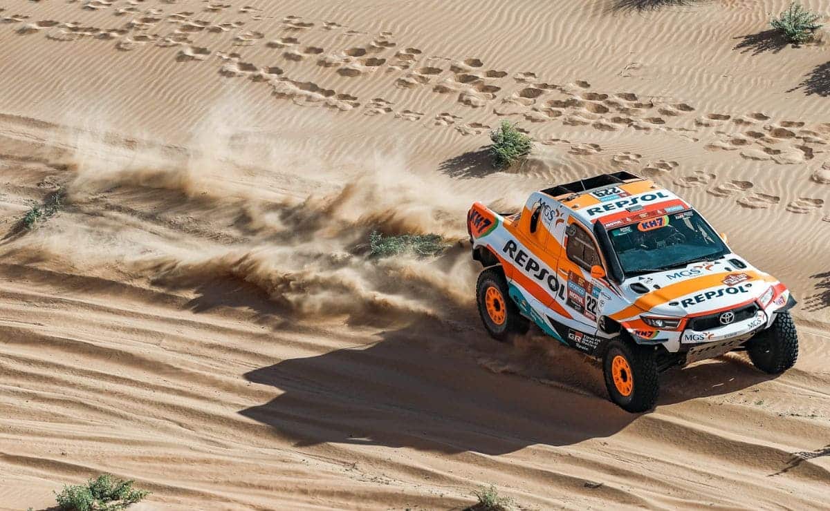 Isidre Esteve durante una prueba del Rally Dakar 2023