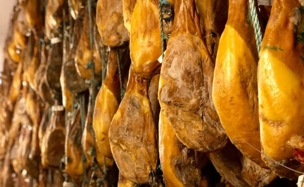 jamón ibérico alimento bienestar comida tocino supermercado corte
