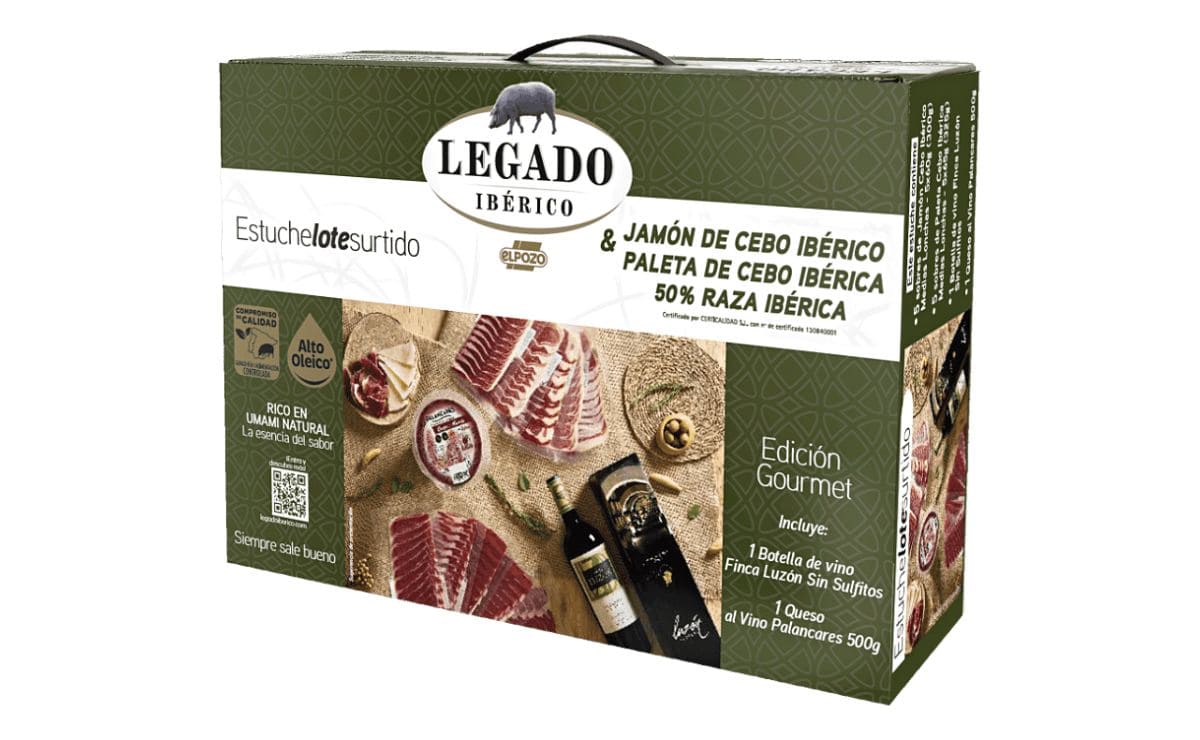 Maletín de jamón ibérico para regalo de Navidad de Aldi