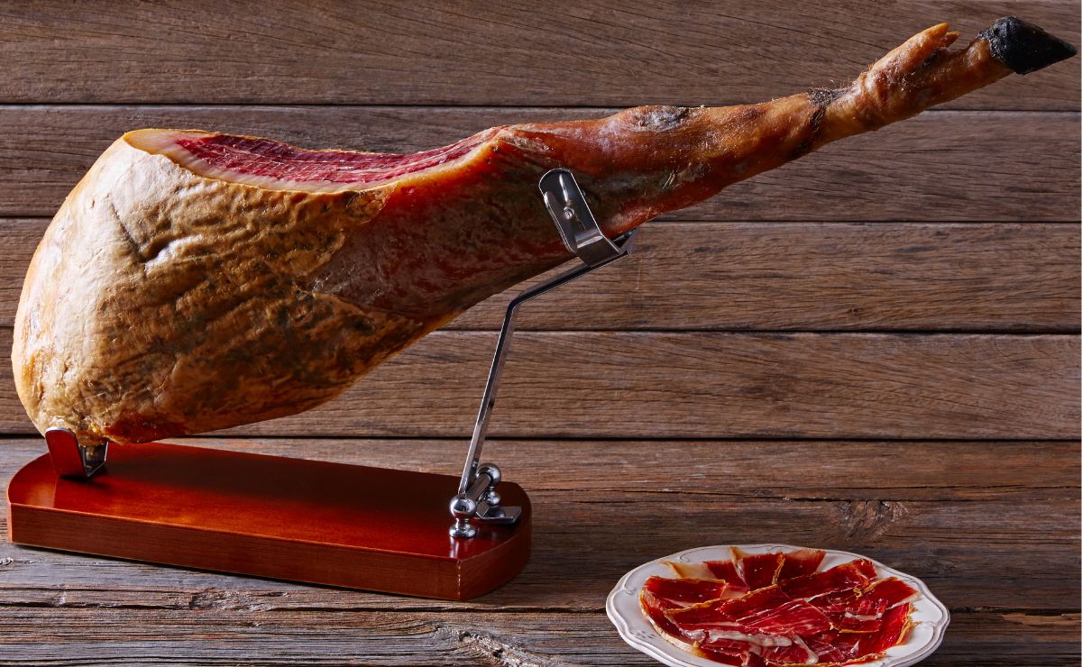 jamón ibérico serrano comida alimento grasa tocino cerdo porcino