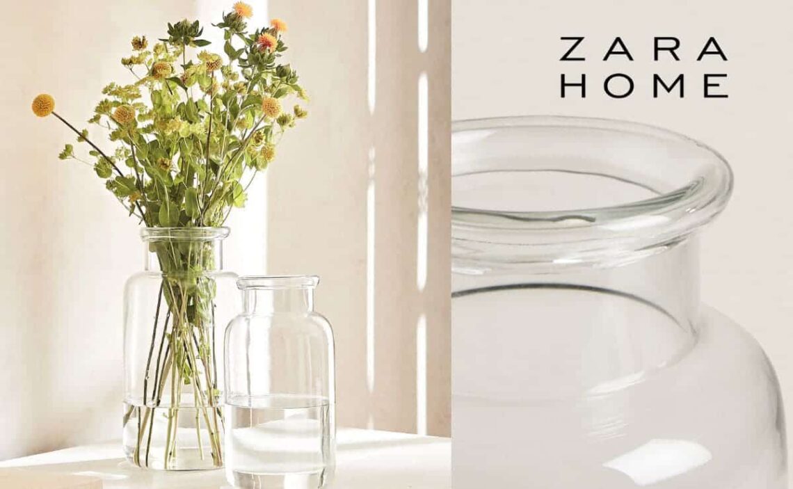 Jarrón de cristal de Zara Home