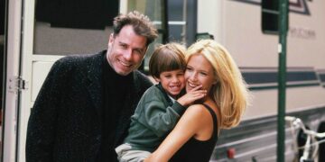 John Travolta junto a su mujer Kelly Preston y su hijo Jett