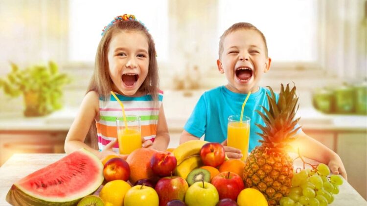 jugo de frutas niños