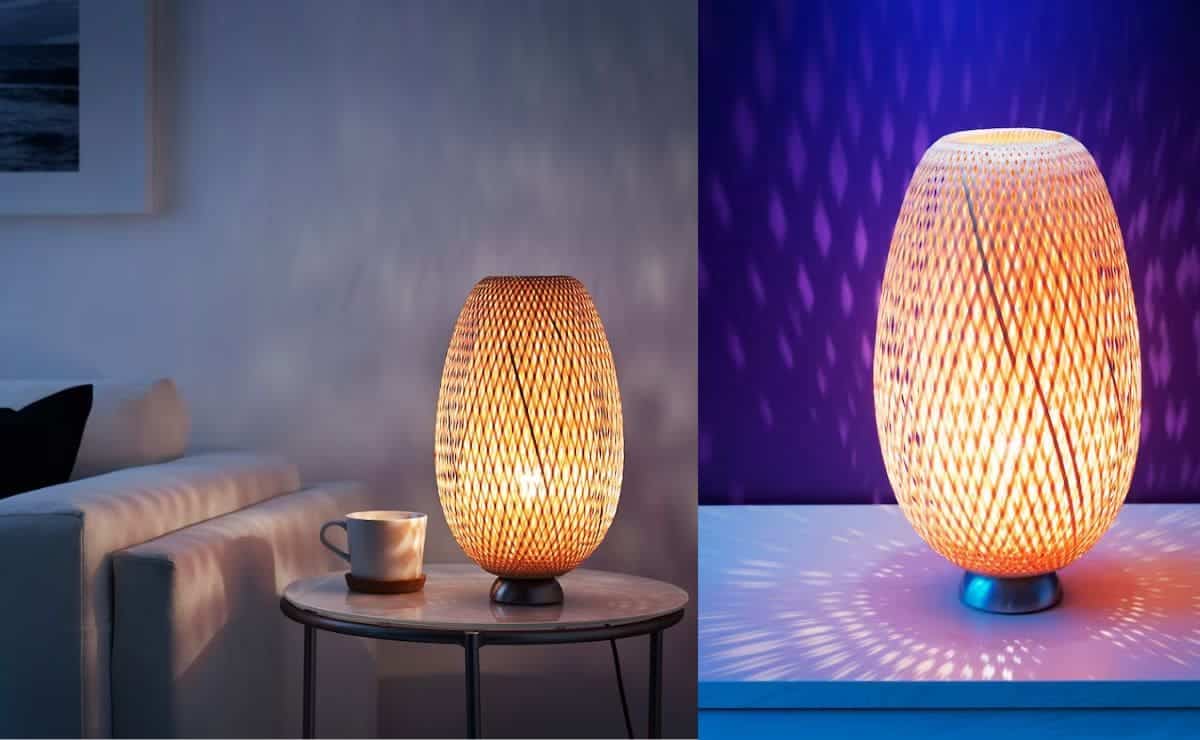 Lámpara de bambú hecha a mano de IKEA