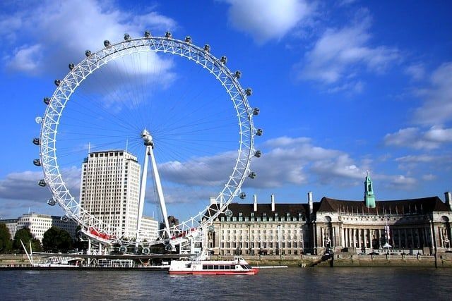 Vista del London Eye accesible.