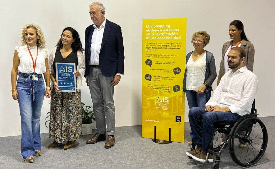 El centro comercial LUZ Shopping obtiene 4 estrellas en la certificación AIS de accesibilidad