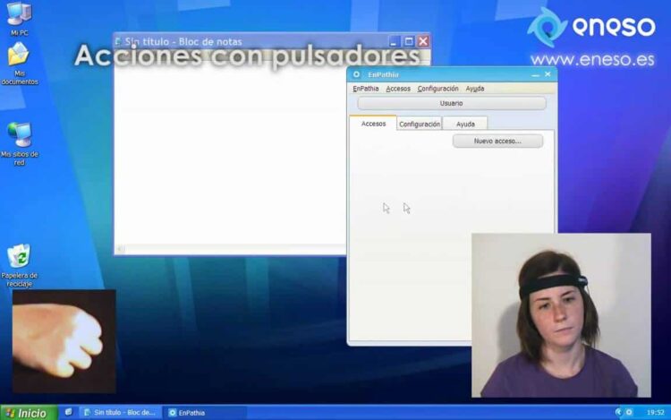 Acceso al ordenador a personas con movilidad reducida o nula en miembros superiores