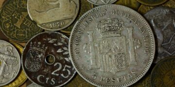 Monedas de pesetas antiguas