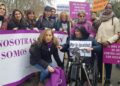 Mujeres con discapacidad durante la huelga del 8-M en Madrid