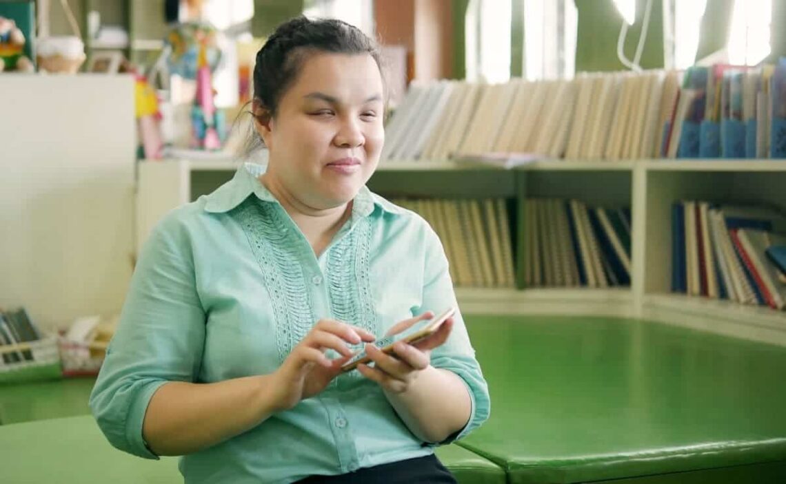 Persona ciega con discapacidad visual