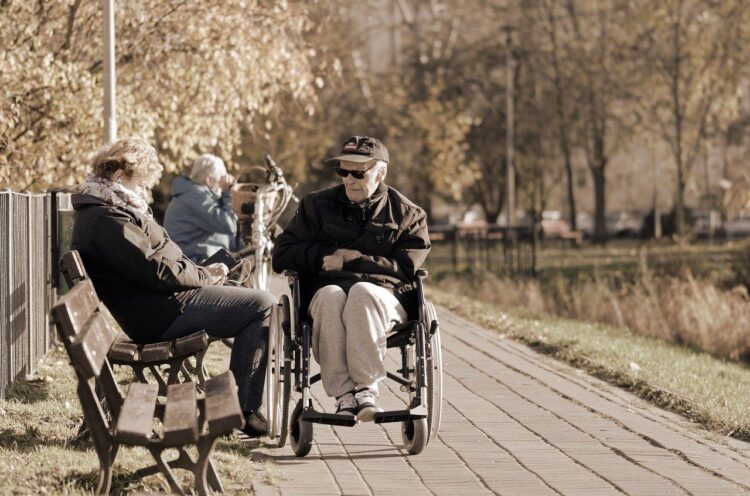 persona mayor discapacidad en silla de ruedas