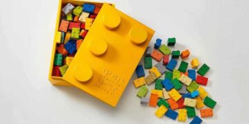 Piezas de Lego con braille