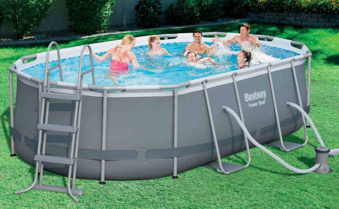 piscina gigante decathlon agua descanso verano familia tubular desmontable tienda oferta
