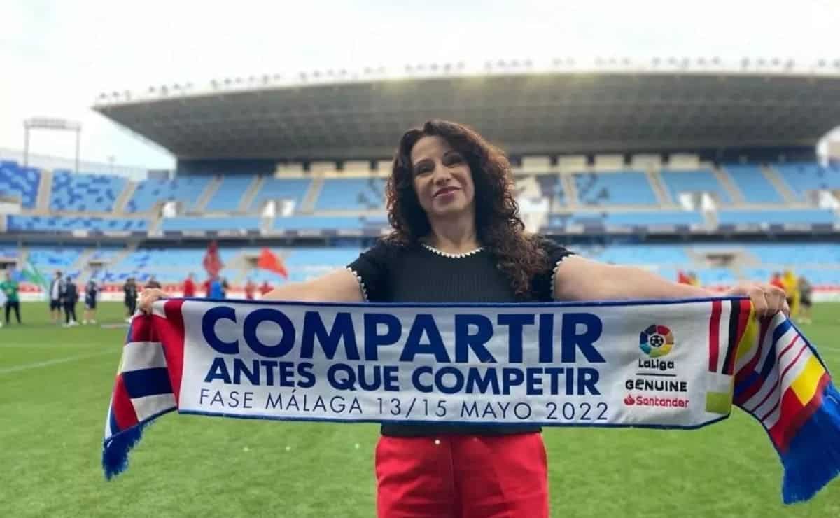 Rocío Ruiz en la presentación de LaLiga Genuine en Málaga