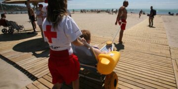 Servicio prestado en la ciudad de Barcelona en la playas accesibles