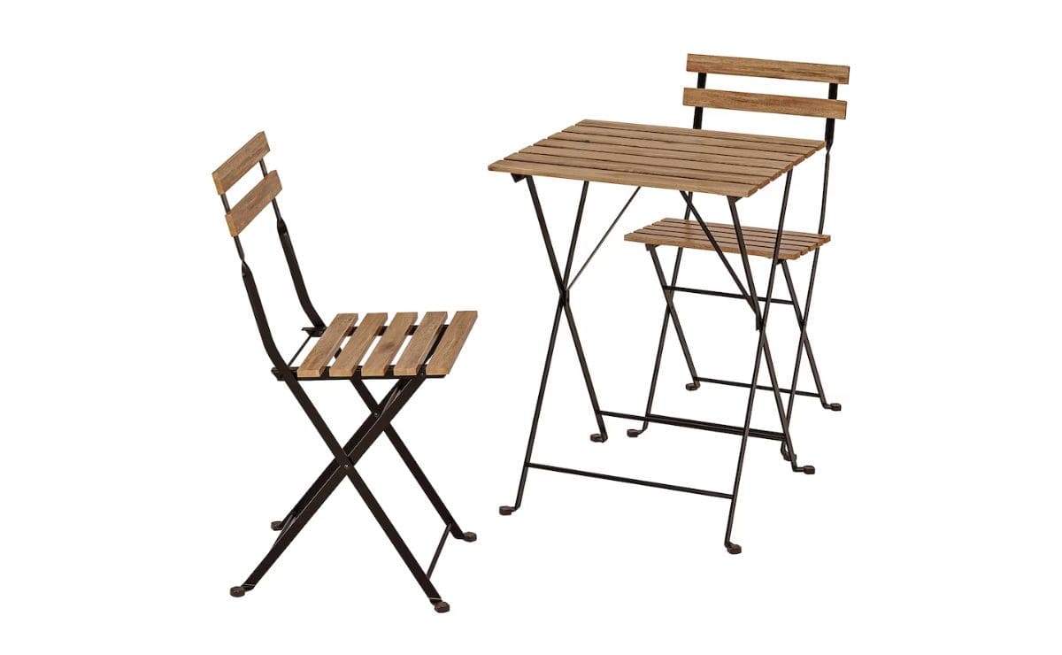 El set de muebles de exterior más resistente de IKEA y con estructura plegable