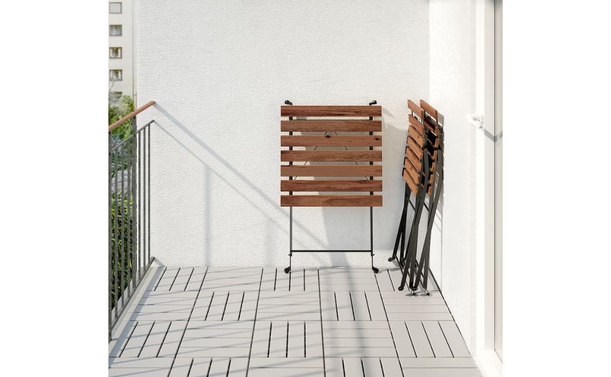 El set de muebles de exterior más resistente de IKEA y con estructura plegable