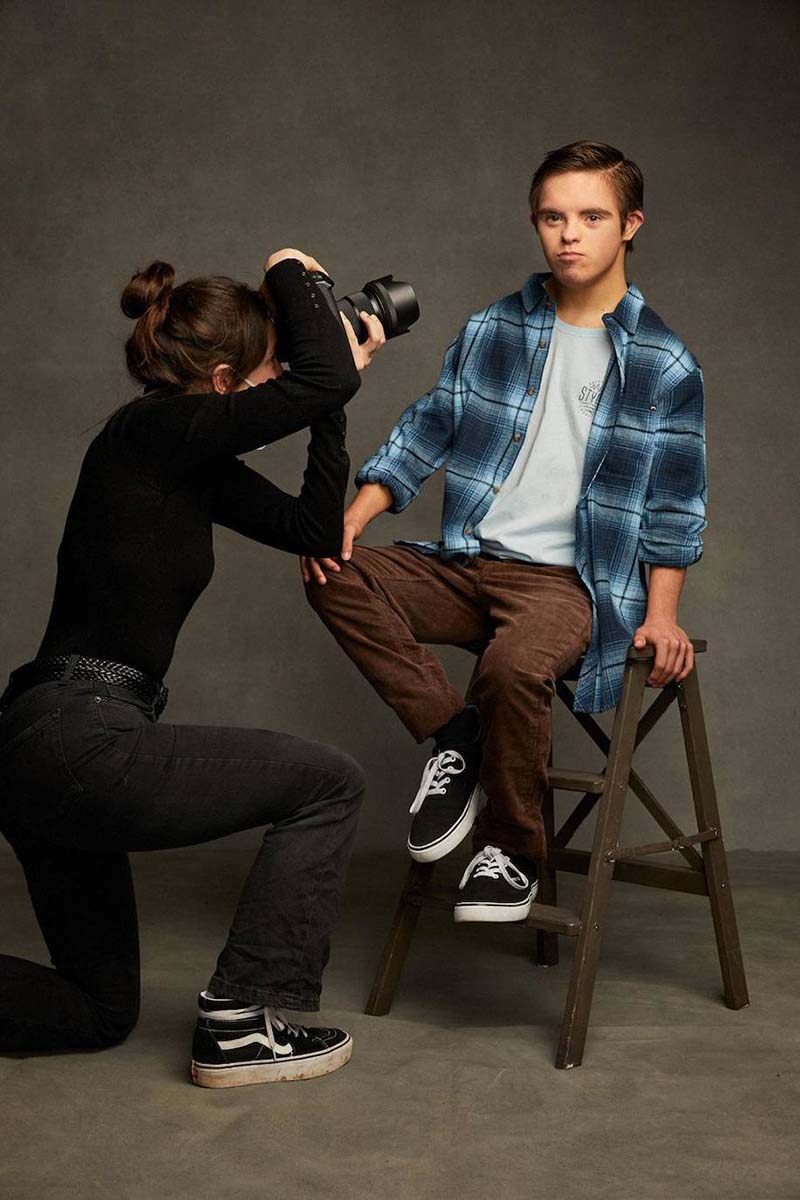 Modelo con síndrome de Down