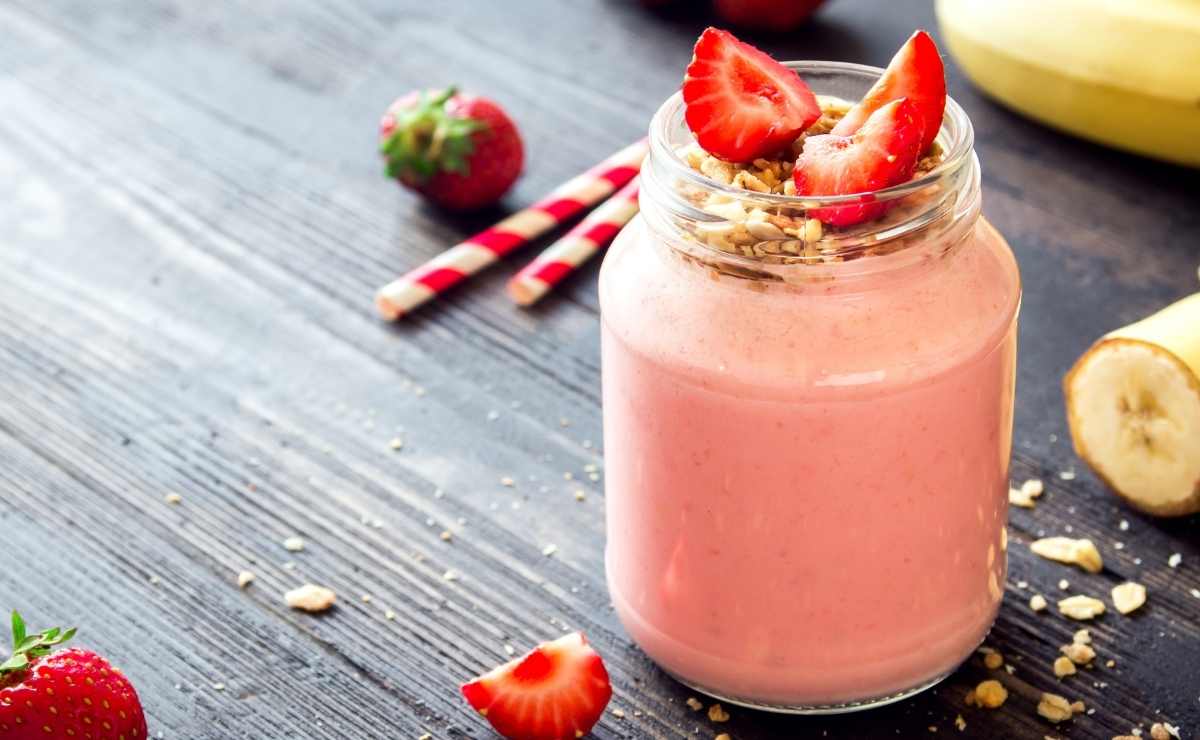 smoothies de fresa y platano