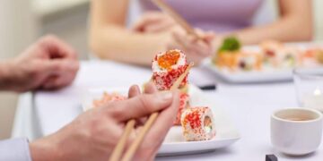intestino, alimento, sushi