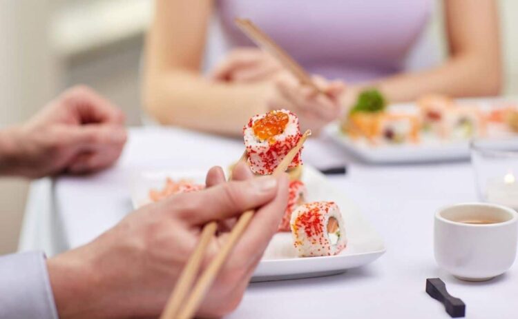 intestino, alimento, sushi
