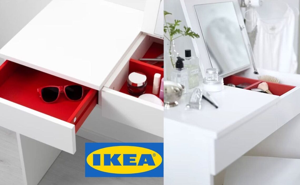 El tocador más vendido de IKEA con espejo y almacenaje ocultos a precio  económico