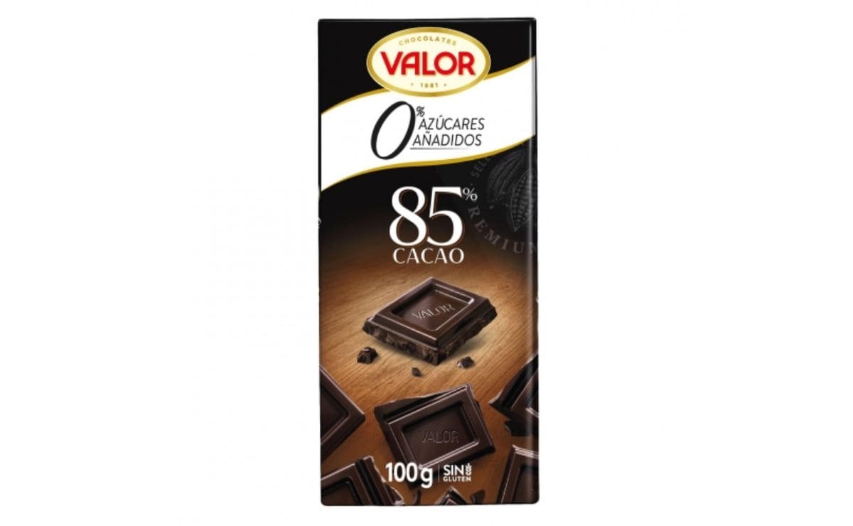 El chocolate negro sin azúcar de Valor