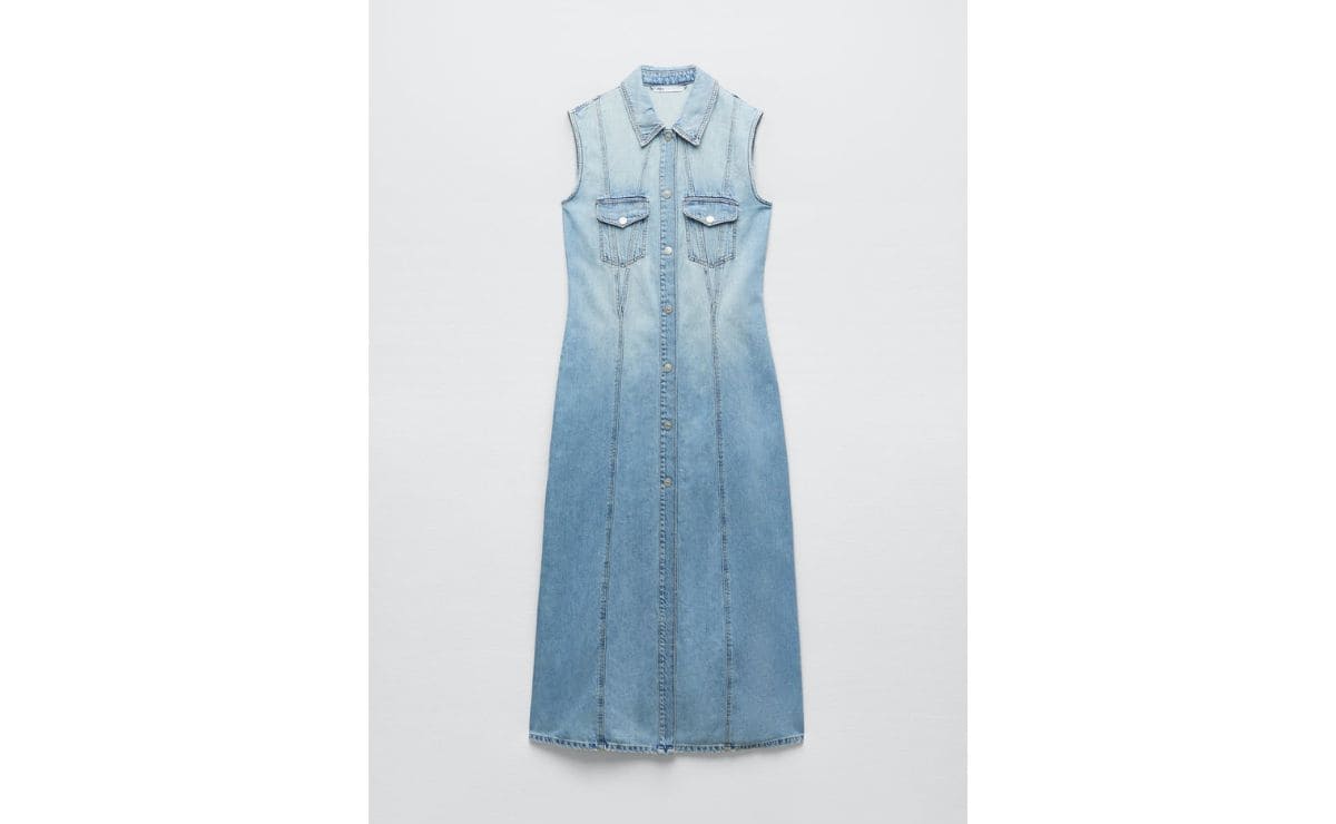 El vestido denim de Zara en tendencia