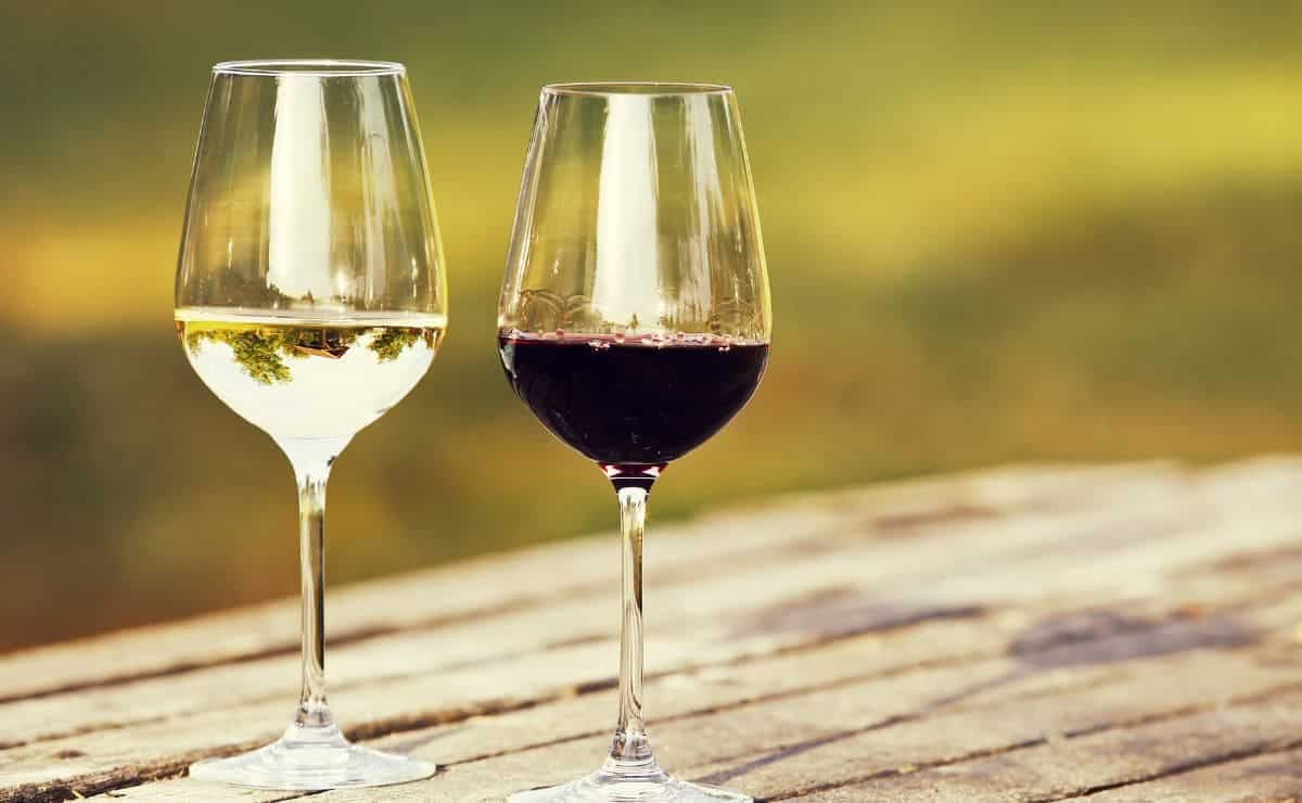 Calorías del vino tinto y blanco