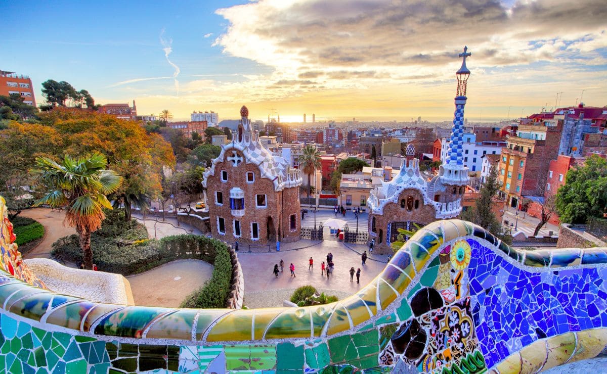 Vistas de la ciudad de Barcelona desde el parque Güell