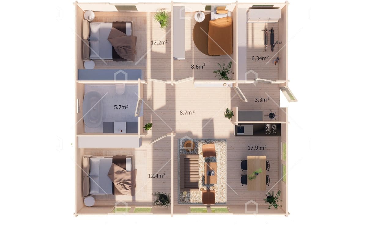 Vivienda prefabricada, Viviendas, Casas de madera