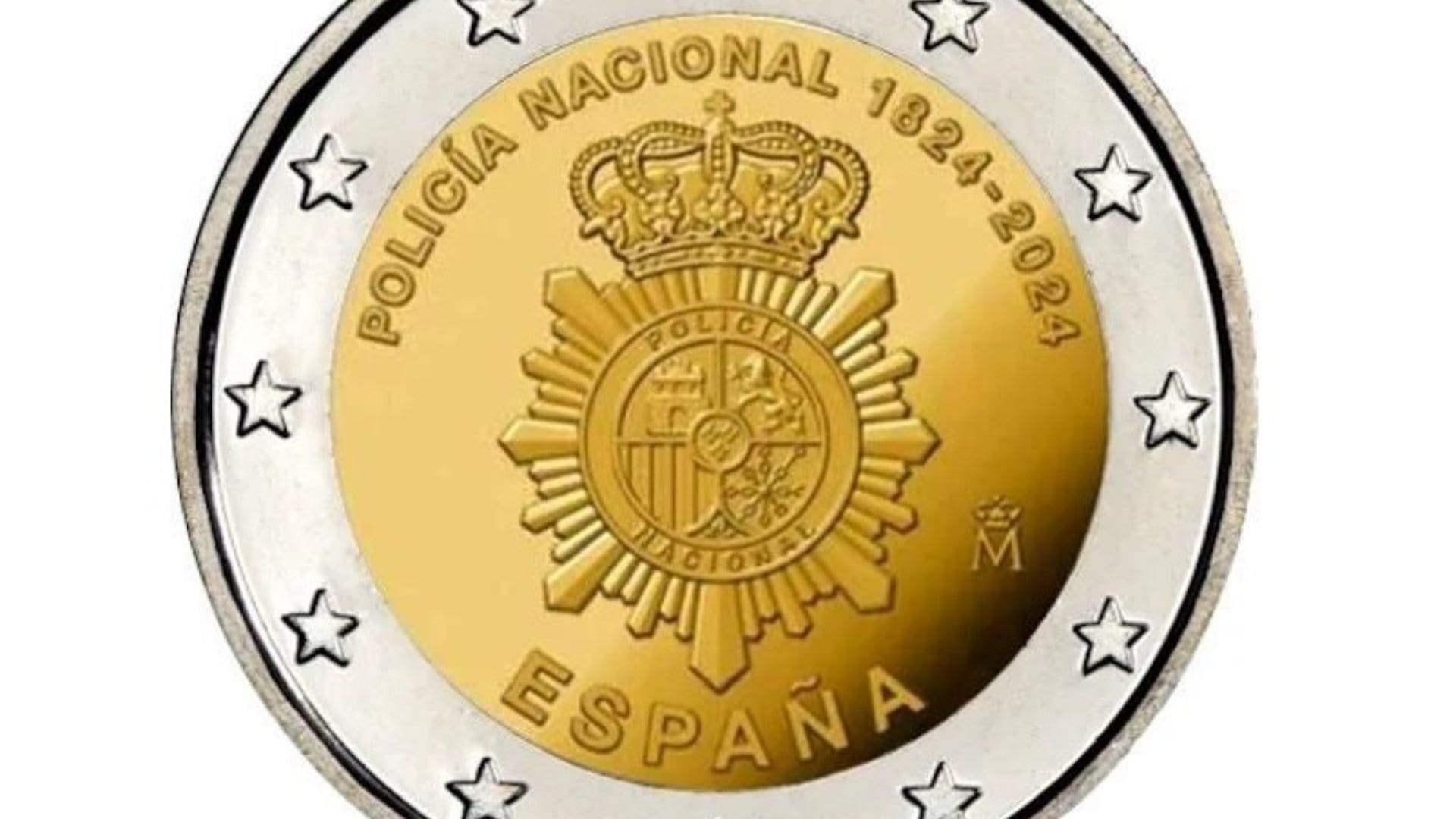 Boceto moneda 2 euros conmemorativa Policía Nacional